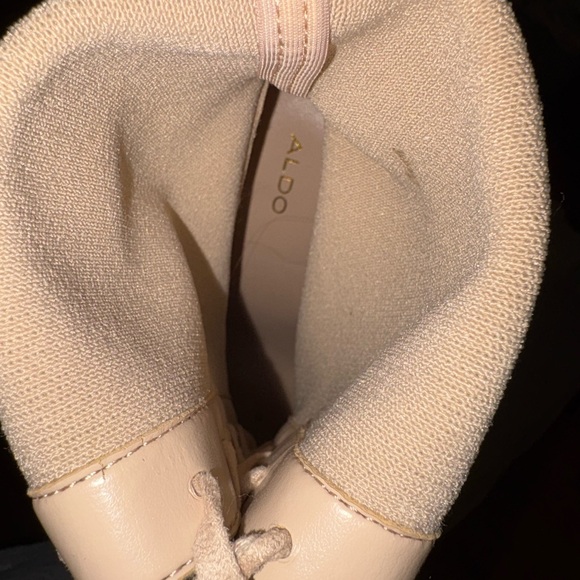 Aldo Nude Lace-Up Pointed-Toe Knee Boots - Picture 5 of 6